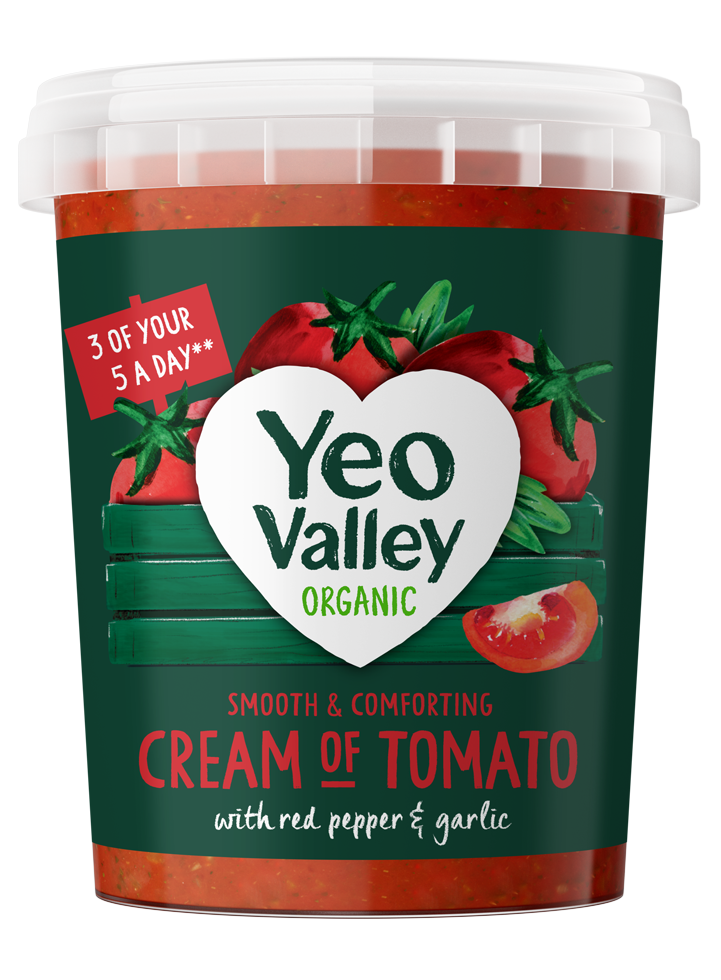 Yeo Valley Organic Cream of Tomato with red pepper and garlic soup