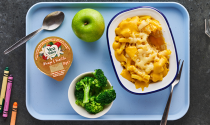 Yeo Valley - Education - yogurt on school dinners tray