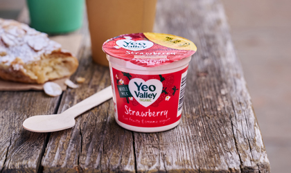 Yeo Valley - Food to Go - Yogurt on wooden board